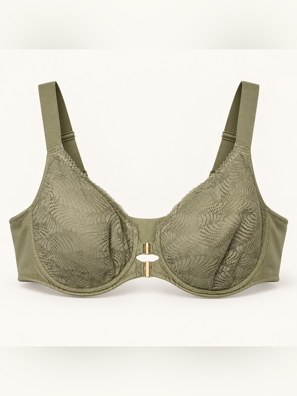 Understance Olive Lace Full Coverage Underwire Bra Size 42C